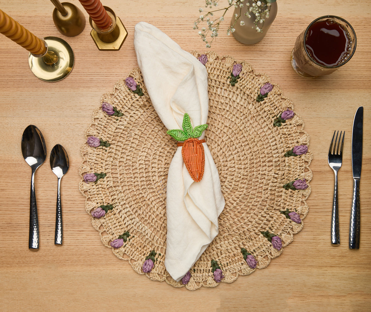 Lemon Napkin Ring – 3.5” Handwoven Iraca Palm