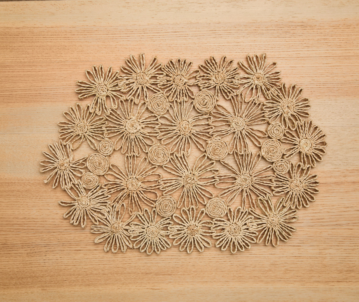 Fleur Raffia Placemat