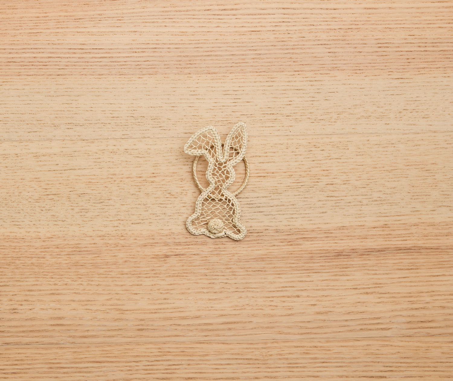 Bunny Napkin Ring – 3.5” Handwoven Iraca Palm