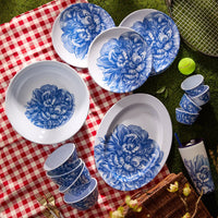 Peony Melamine Cereal Bowls, Set of 4