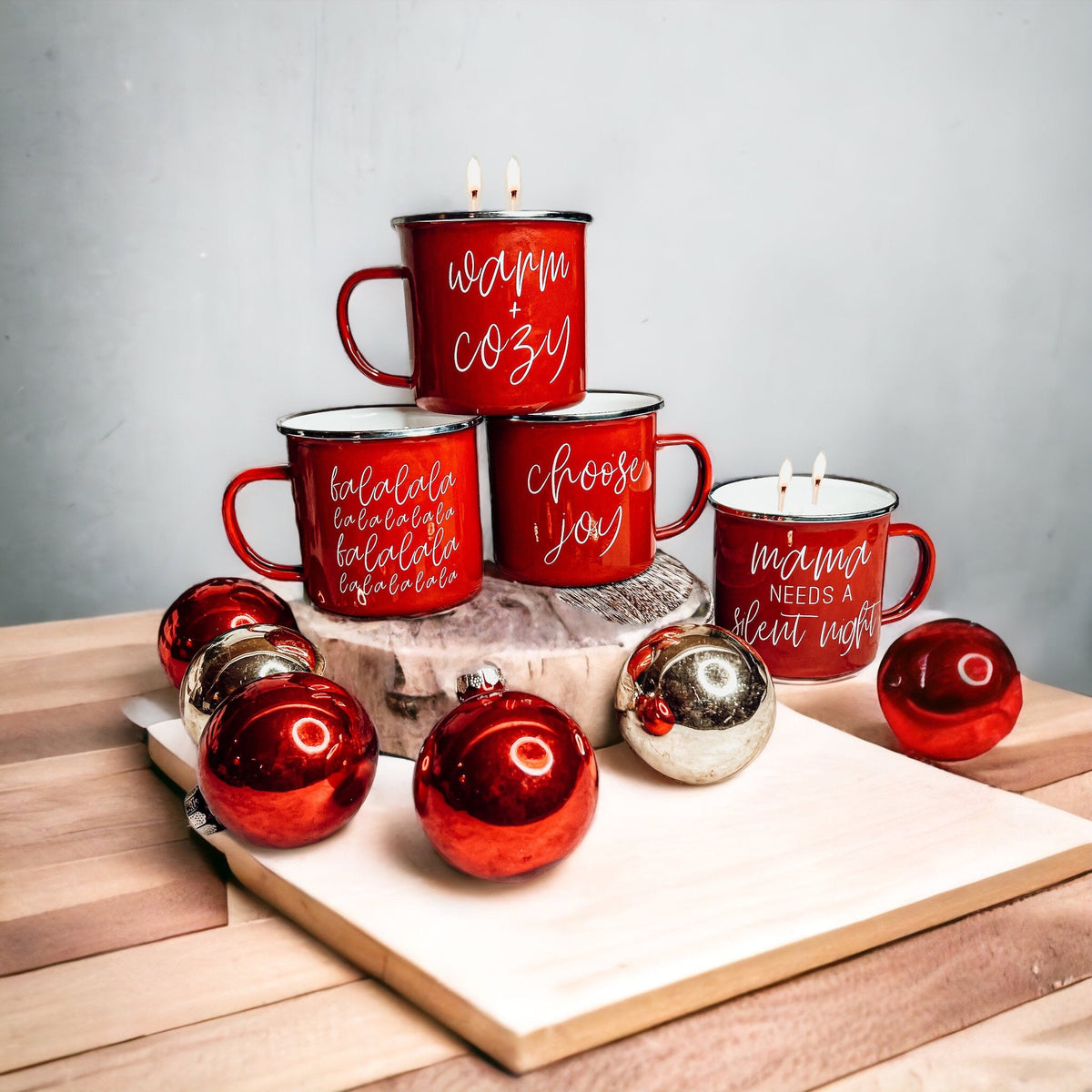 16oz Holiday Candle Mug (Various Scents and Phrases)