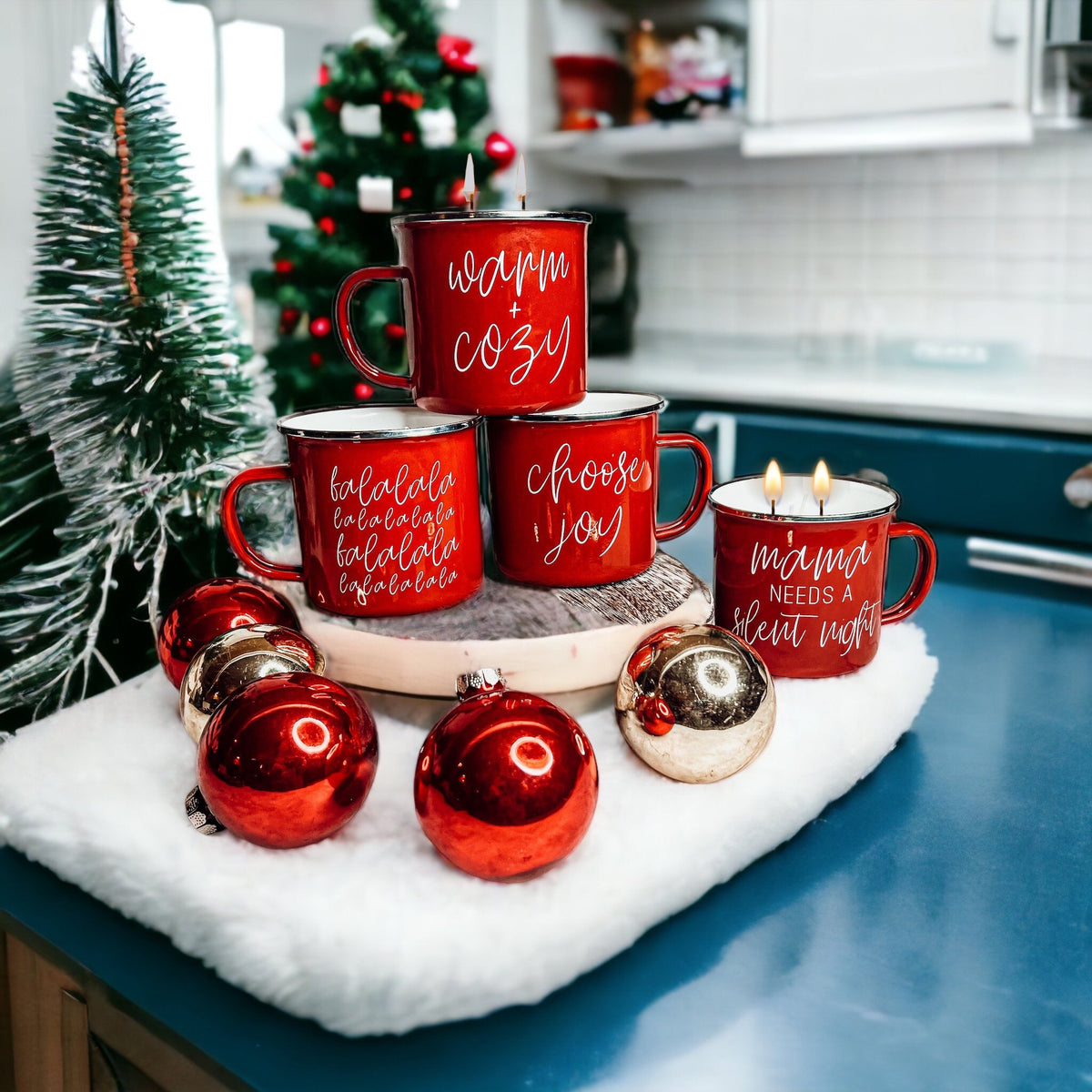 16oz Holiday Candle Mug (Various Scents and Phrases)