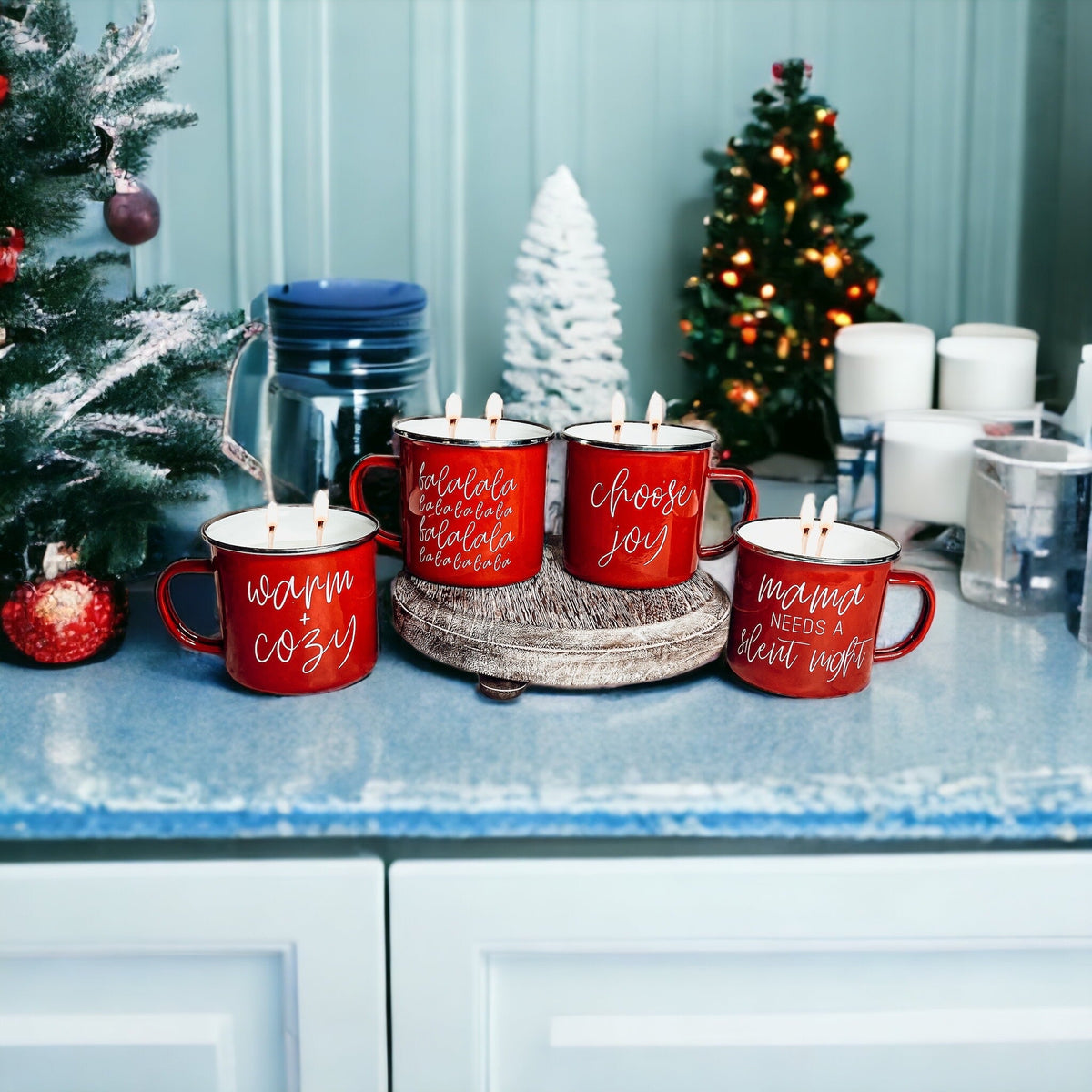 16oz Holiday Candle Mug (Various Scents and Phrases)