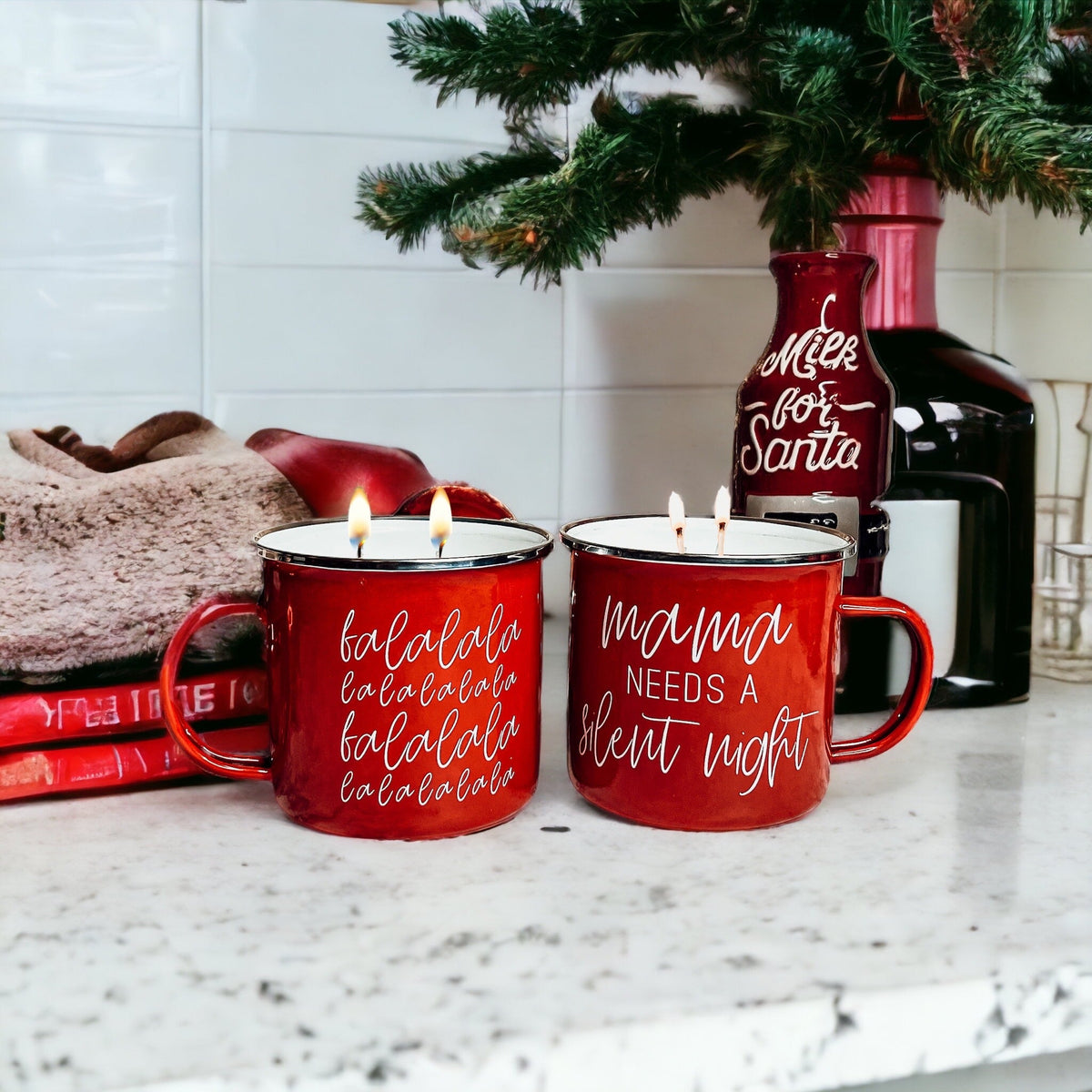 16oz Holiday Candle Mug (Various Scents and Phrases)
