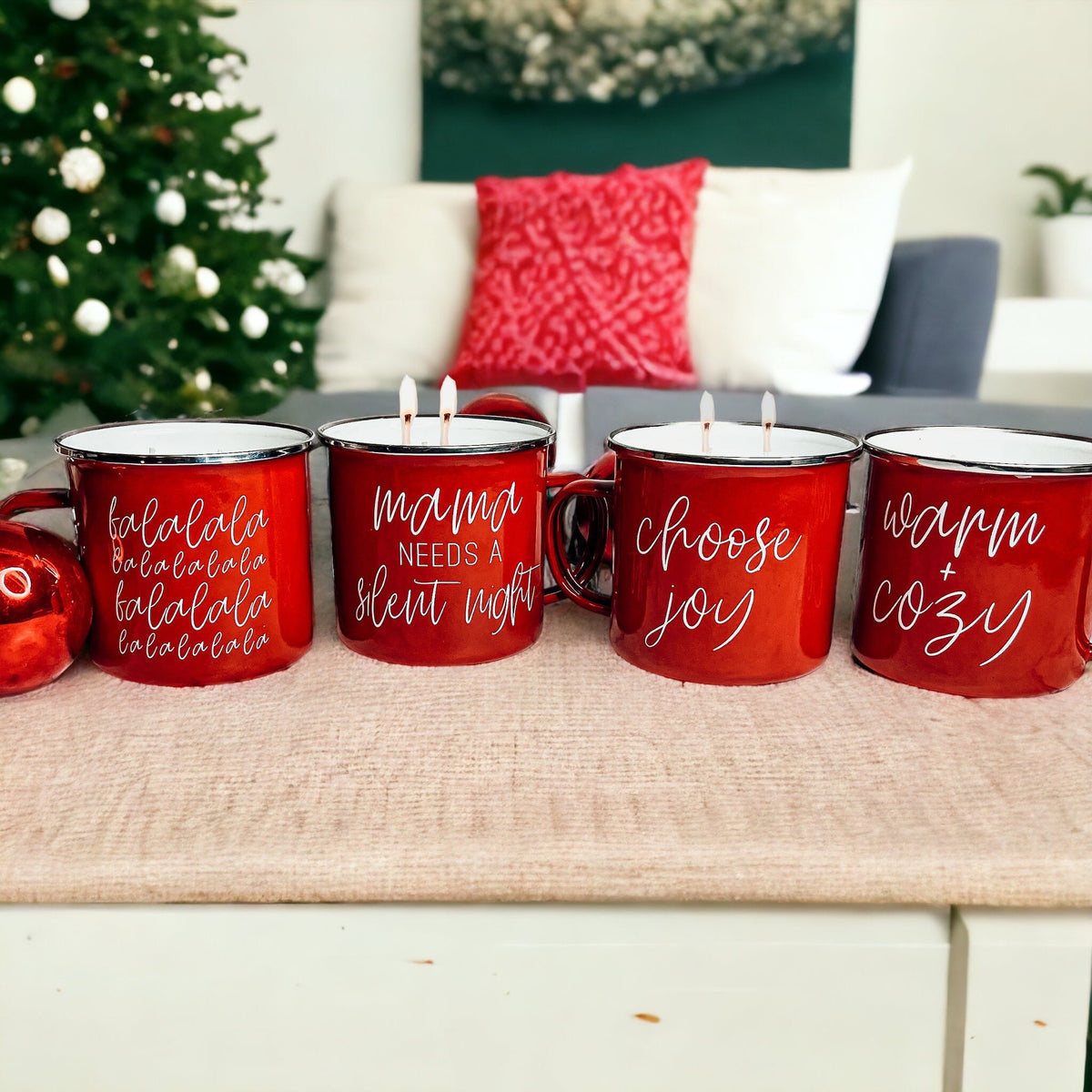 16oz Holiday Candle Mug (Various Scents and Phrases)