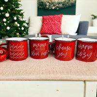 16oz Holiday Candle Mug (Various Scents and Phrases)