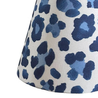 Blue Sconce Shade in Leopard Print