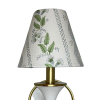 Blue and Green Floral Sconce Shade in Emma Stripe
