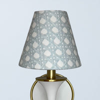 Blue Rattan Sconce Shade in Sally