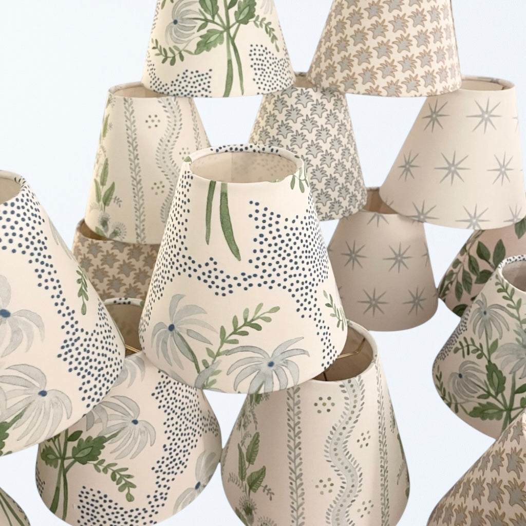 Chinoiserie Floral Sconce Shade in Elsie's Garden