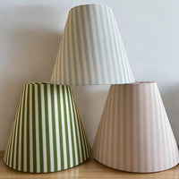 Powder Blue Striped Sconce Shade (various colors)