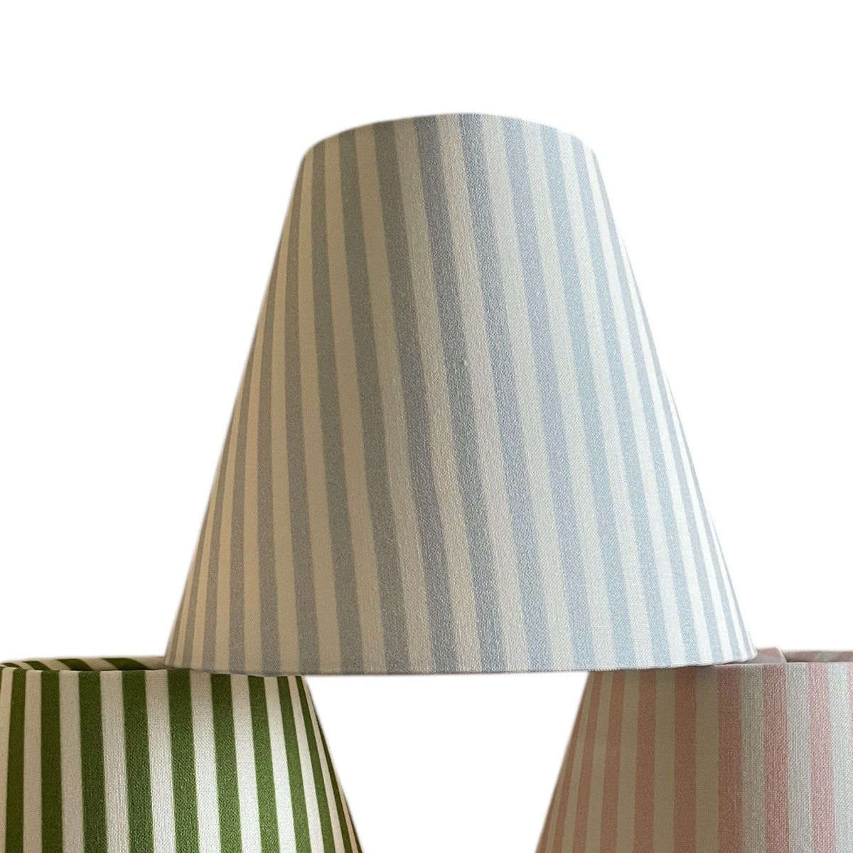 Powder Blue Striped Sconce Shade (various colors)