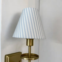 Powder Blue Striped Sconce Shade (various colors)