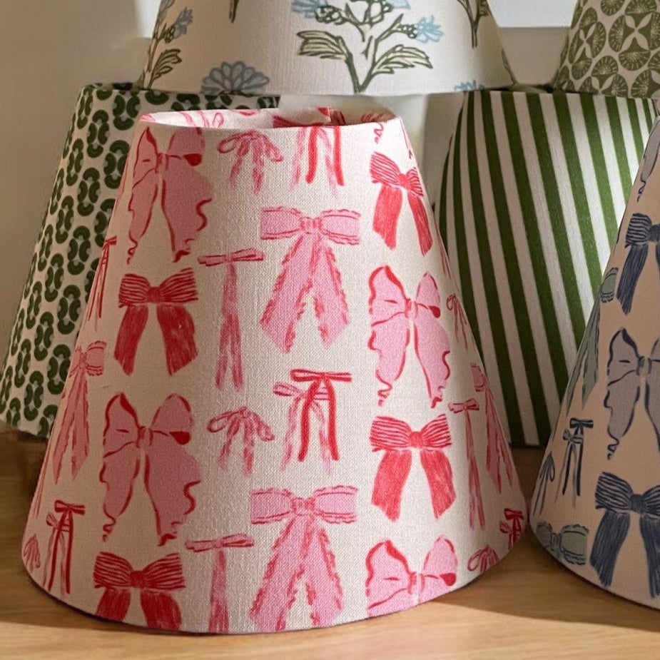 Pink Bow Sconce Shade (various colors)