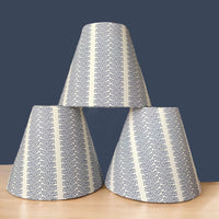 Blue Striped Sconce Shade in Dottie