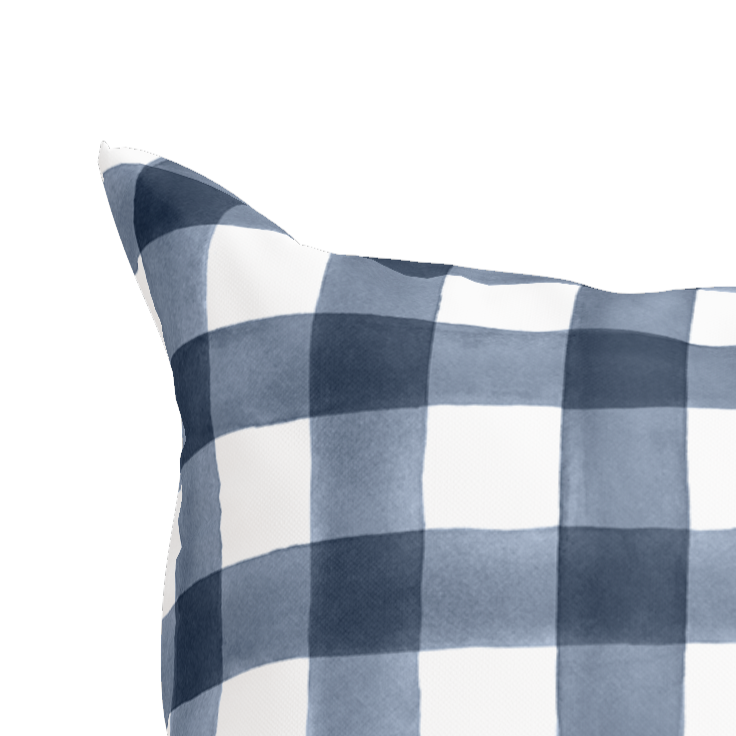 Classic Navy Check Pillow (various sizes)