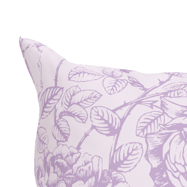 Lilac Floral Pillow in Emmaline (Various Sizes)