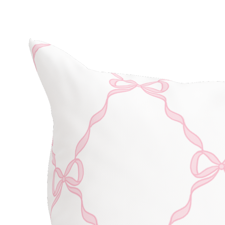 Pink Bow Pillow in Windsor (various sizes)