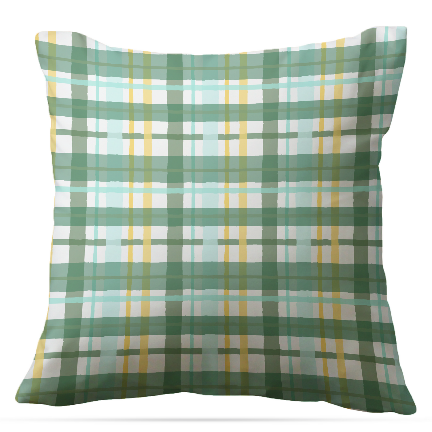 Plaid Indoor/Outdoor Pillow - Square (Various Sizes and Colors)