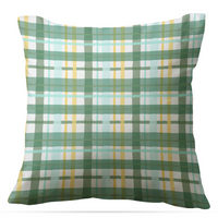 Plaid Indoor/Outdoor Pillow - Square (Various Sizes and Colors)