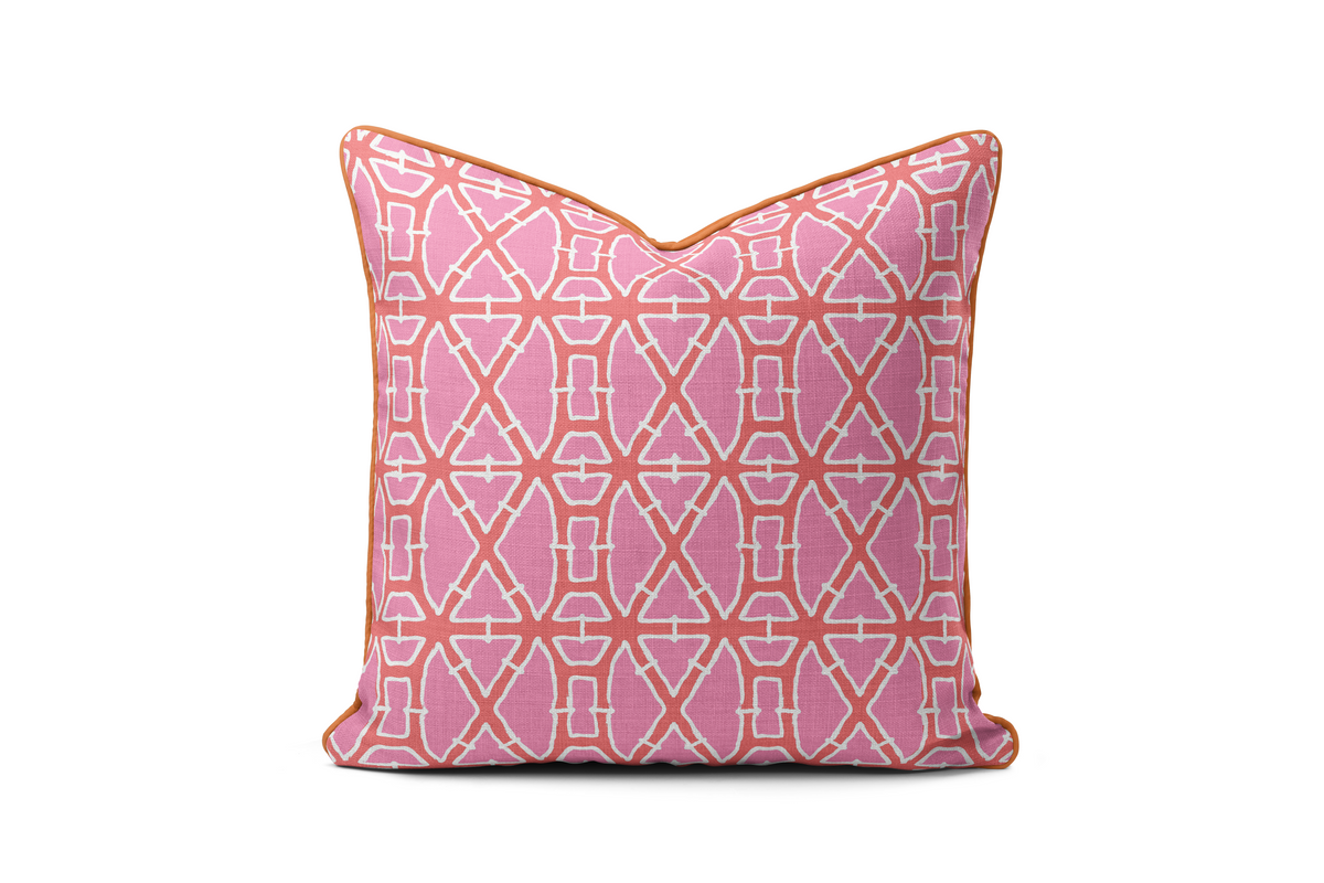 Bamboo - Piped Pillow Square (Various Colors and Sizes)