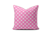 Gingham - Piped Pillow Square  (Various Colors and Sizes)