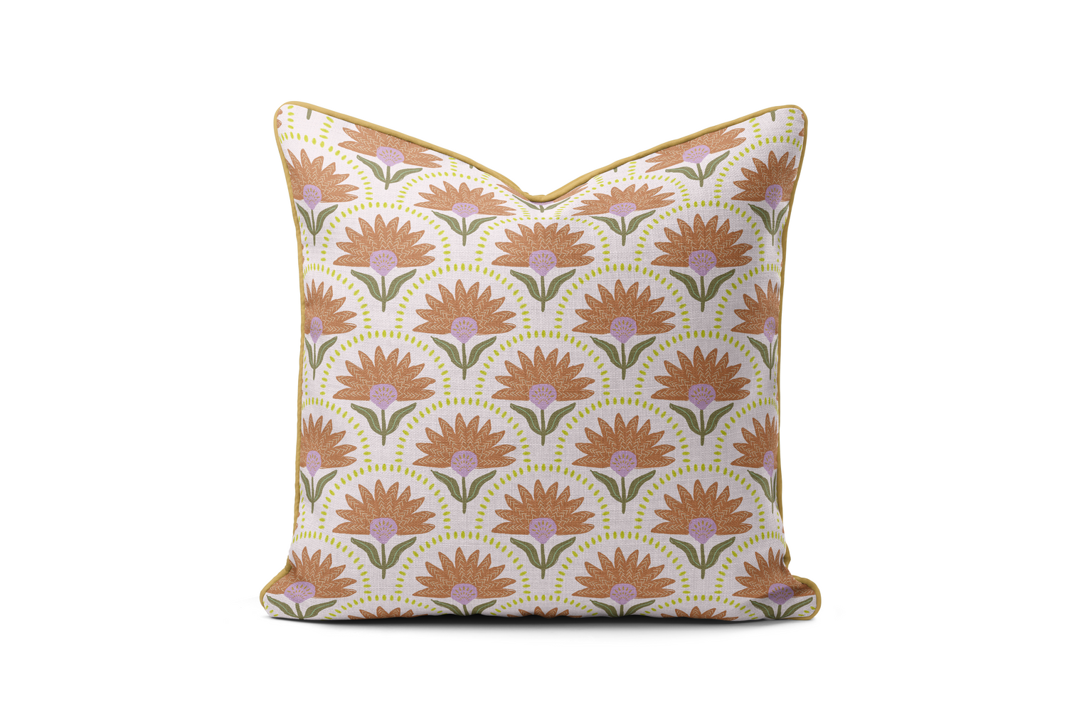 Coneflower - Piped Pillow Square (Various Colors and Sizes)