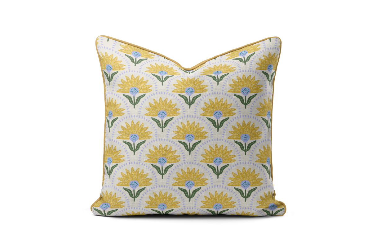 Coneflower - Piped Pillow Square (Various Colors and Sizes)
