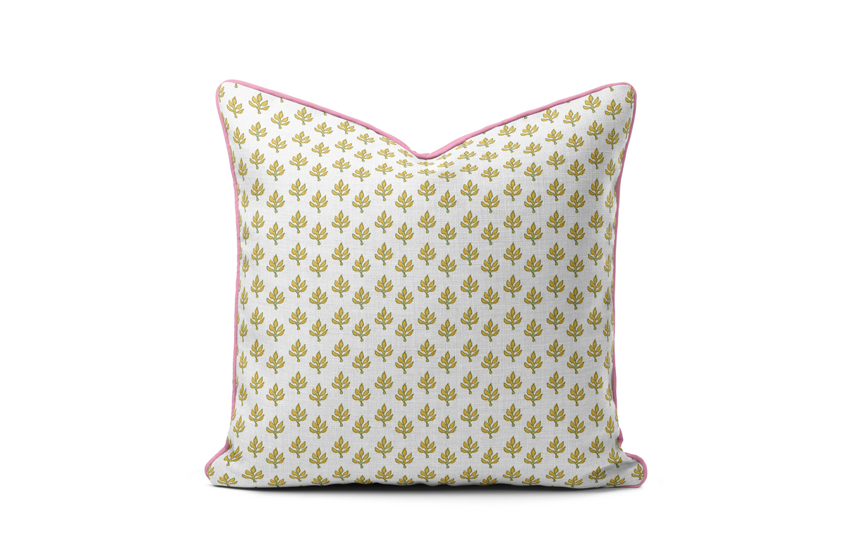 Flora - Piped Pillow Square (Various Sizes and Colors)