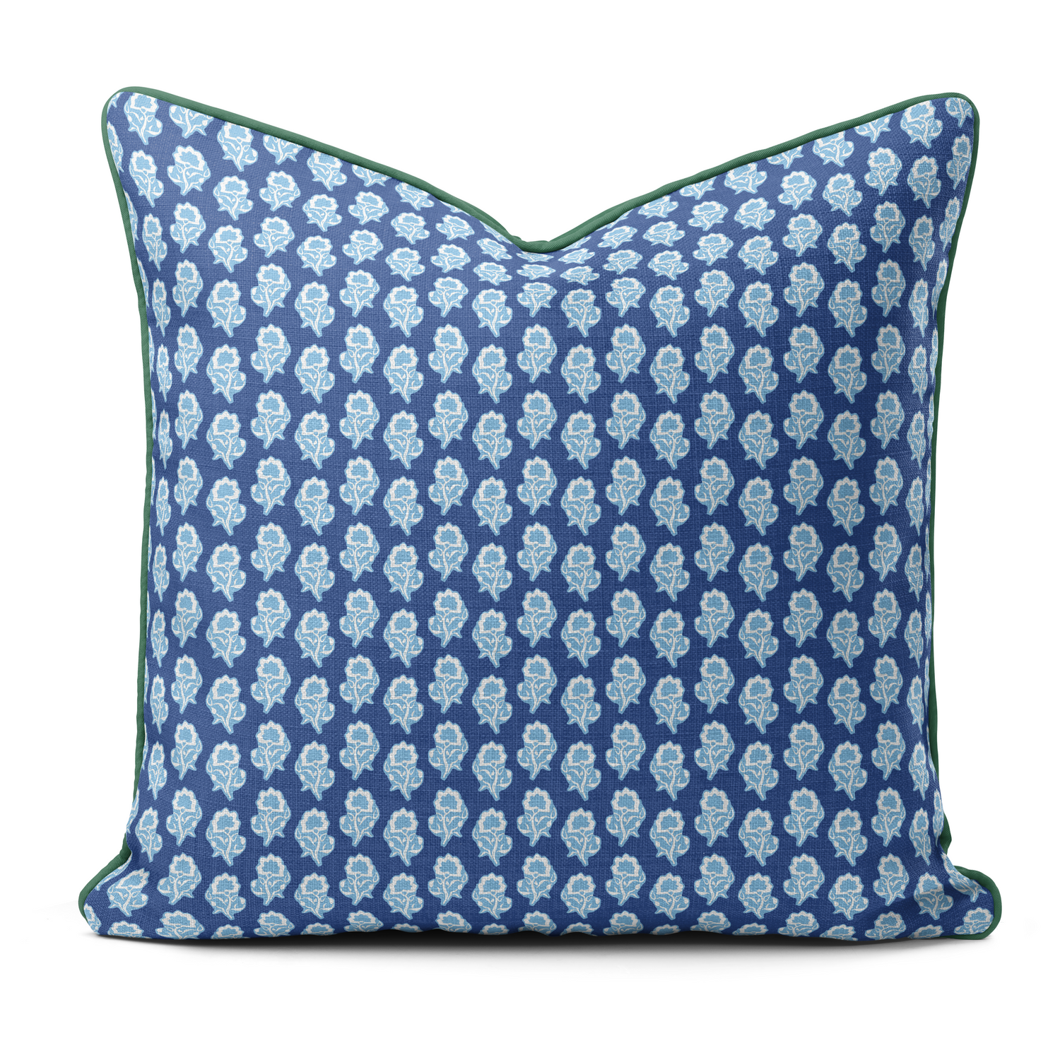 Maya Blue - Piped Pillow Square (Various Sizes)