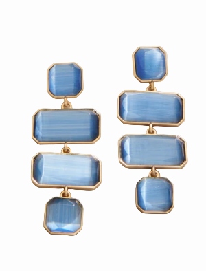 Quad Earrings – Optic Blue