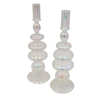 Rainbow Prism Candle Holder - Pair