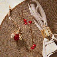 Grasshopper Napkin Rings – Pearl (Set of 2)