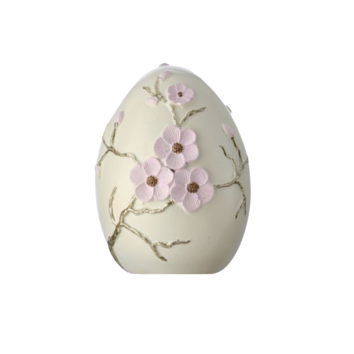 5" Resin Cherry Blossom Egg