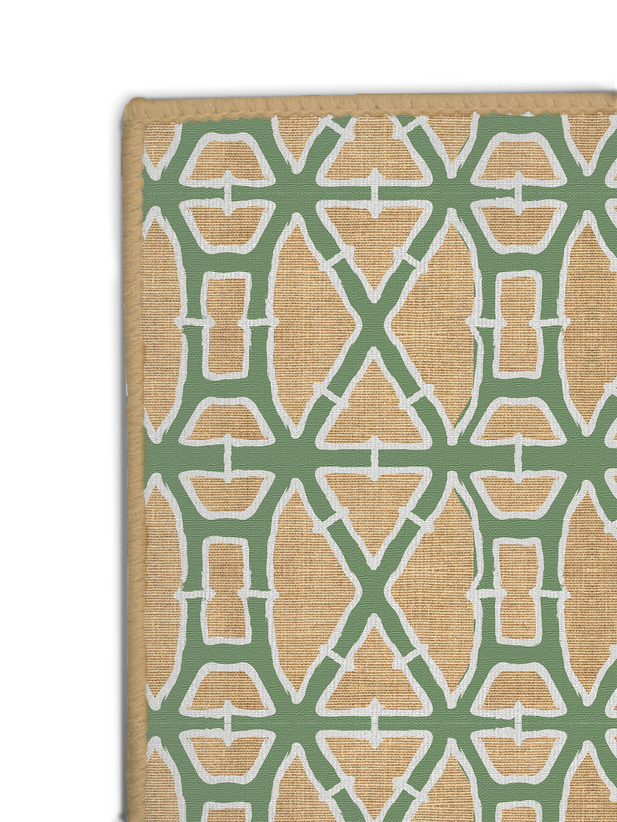 Bamboo Green Nu-Jute Rug - Washable (Various Sizes)