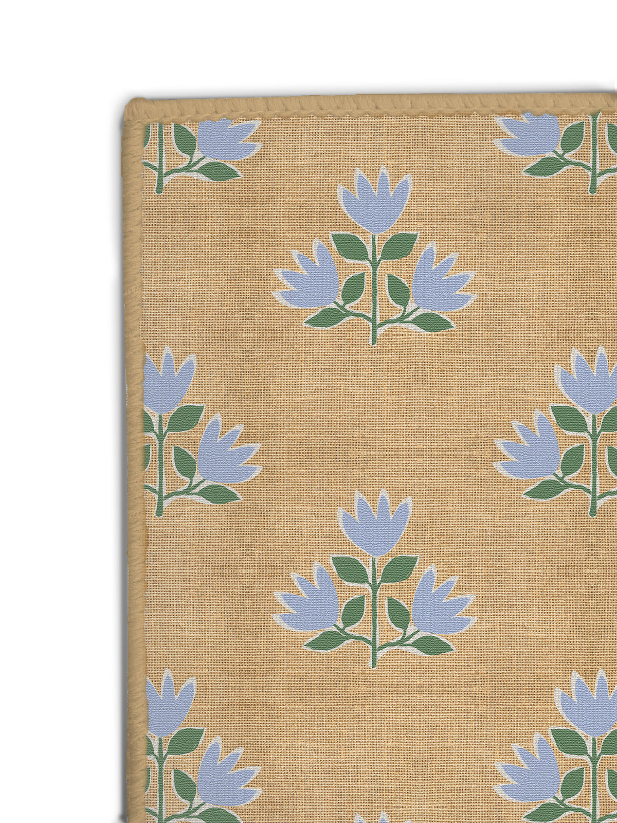 Clementine Blue Nu-Jute Rug - Washable (Various Sizes)