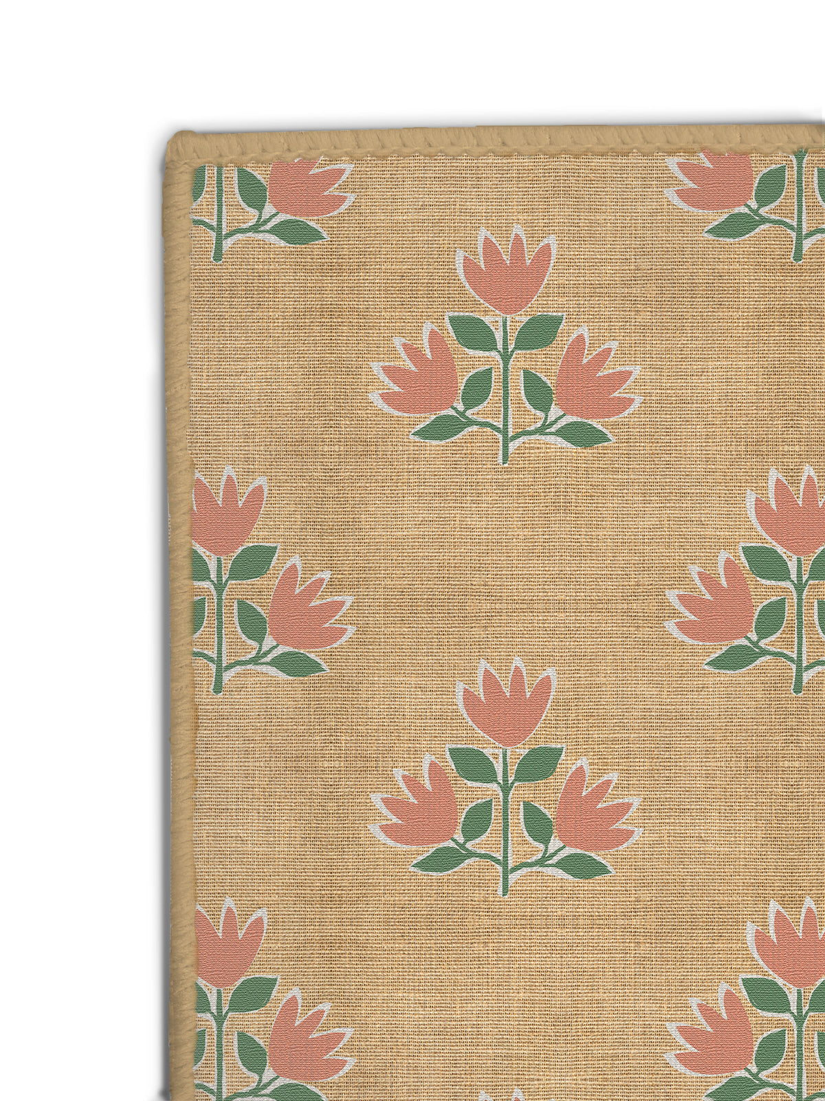 Clementine Coral Nu-Jute Rug - Washable (Various Sizes)