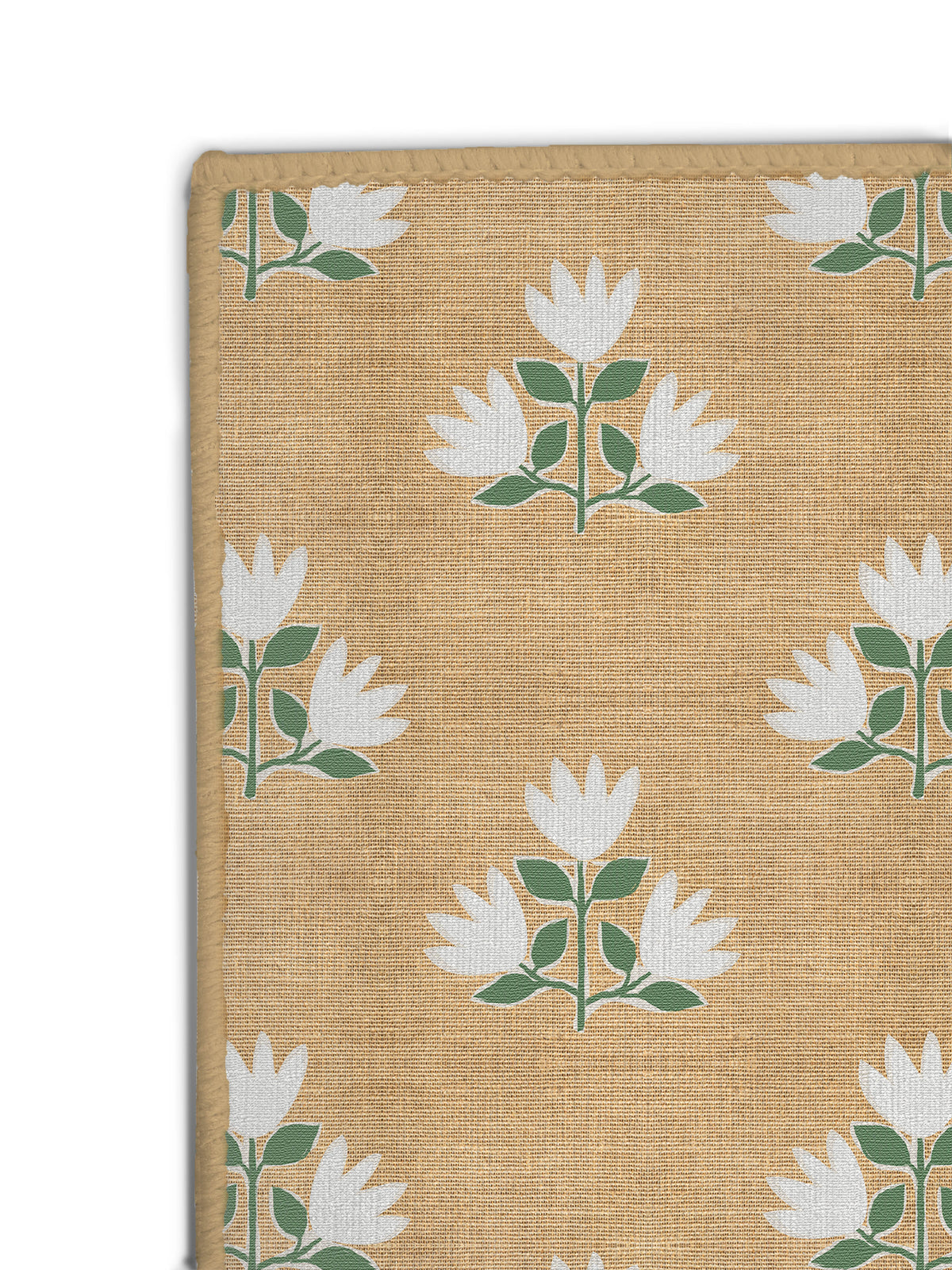 Clementine White Nu-Jute Rug - Washable (Various Sizes)