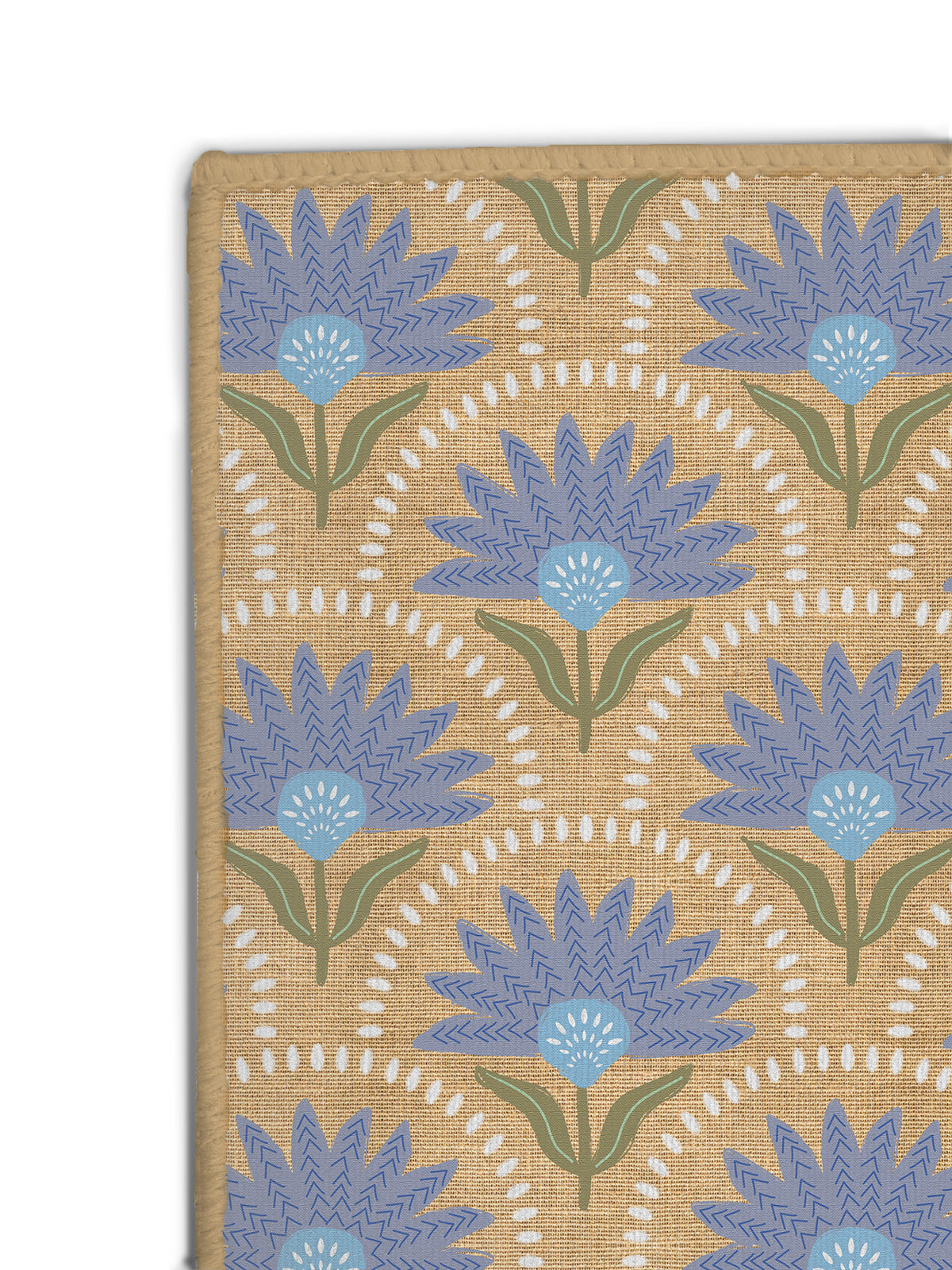 Coneflower Blue Nu-Jute Rug - Washable (Various Sizes)