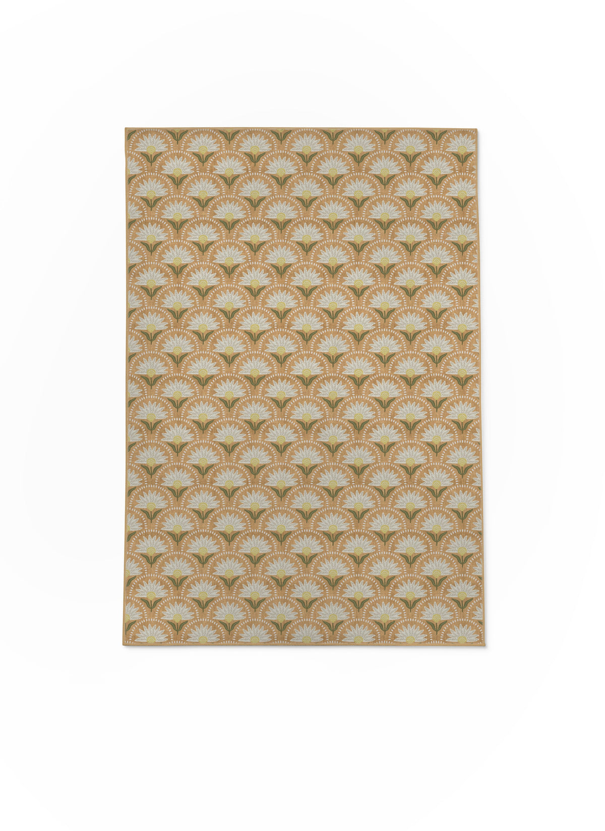 Coneflower White Nu-Jute Rug -Washable (Various Sizes)