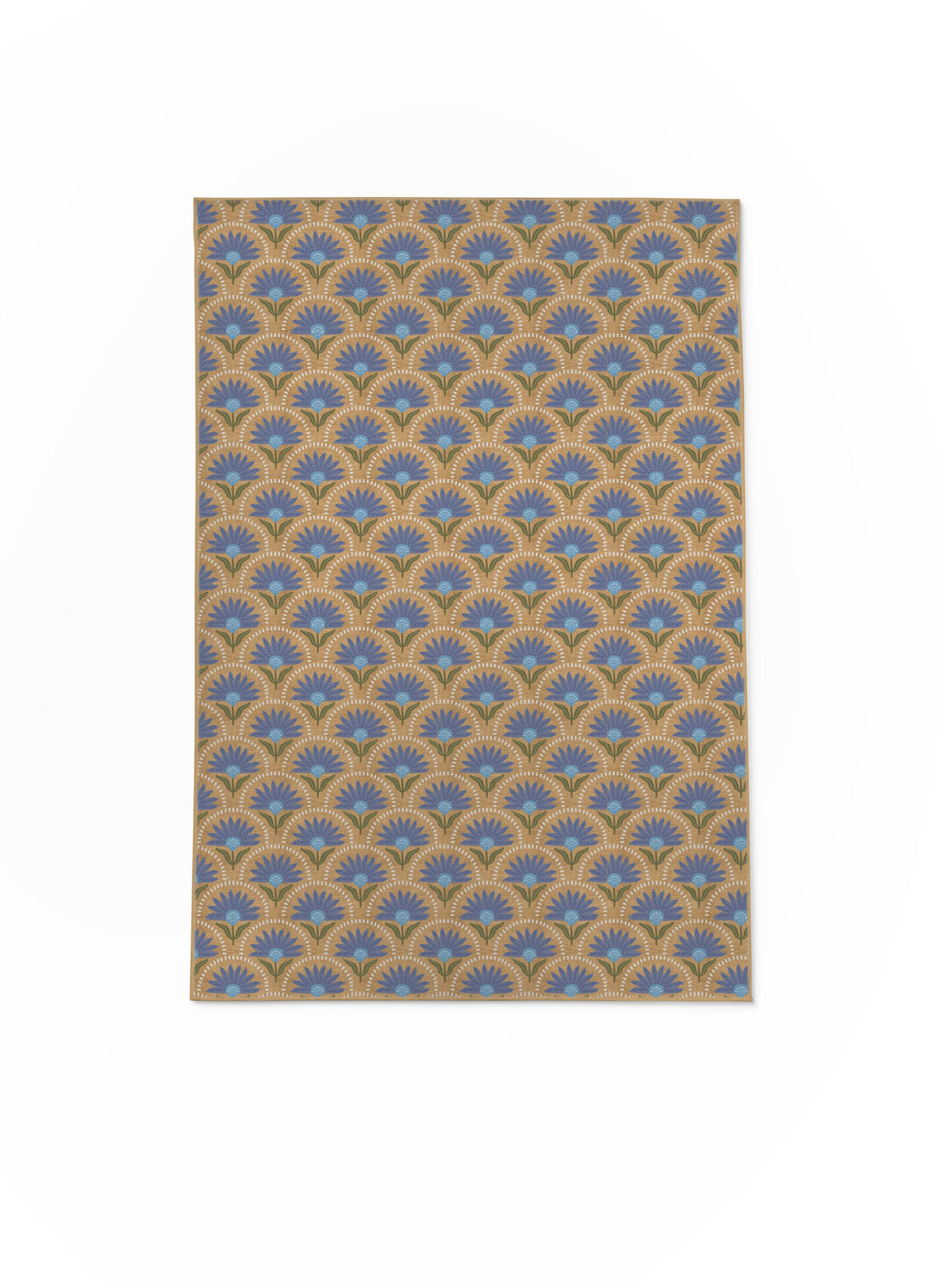 Coneflower Blue Nu-Jute Rug - Washable (Various Sizes)