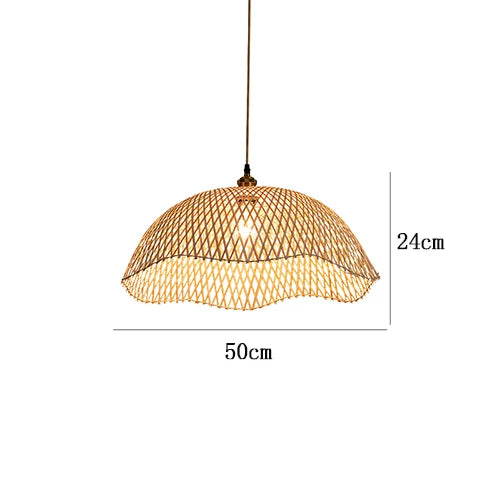 Modern Hand-Woven Bamboo Pendant Lights (Various Sizes)