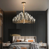 Serena Gold Crystal LED Chandelier Modern Pendant Light