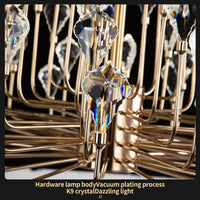 Serena Gold Crystal LED Chandelier Modern Pendant Light
