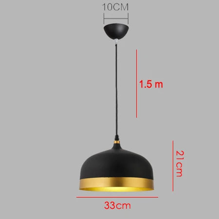 Nordic Retro Industrial Black Pendant Lamp Restaurant Bar Decor (Various Styles)