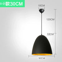 Nordic Retro Industrial Black Pendant Lamp Restaurant Bar Decor (Various Styles)
