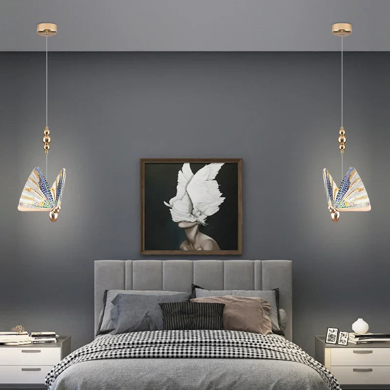 LED Butterfly Pendant Light Elegant Design (Various Colors)