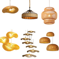 Exquisite Design Bamboo Handwoven Rattan Pendant Light (18 Styles)