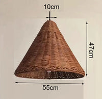 Minimalist Rattan Dou Pendant Light