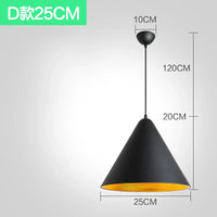 Nordic Retro Industrial Black Pendant Lamp Restaurant Bar Decor (Various Styles)